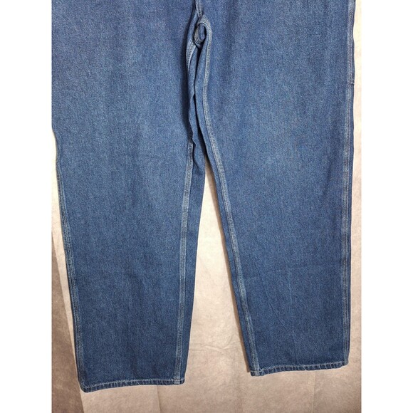 Vtg Carhartt Dungaree Fit Denim Carpenter Jeans Mens 38x32 Baggy Grunge Workwear - Picture 2 of 10